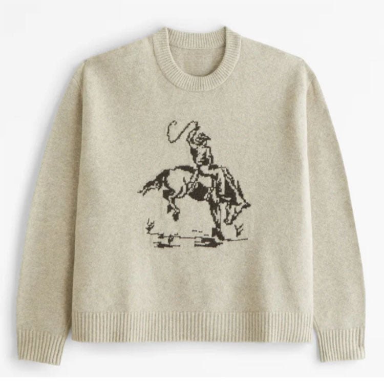 Pull ample pour femme à manches longues et col rond – Élégant et tendance.
