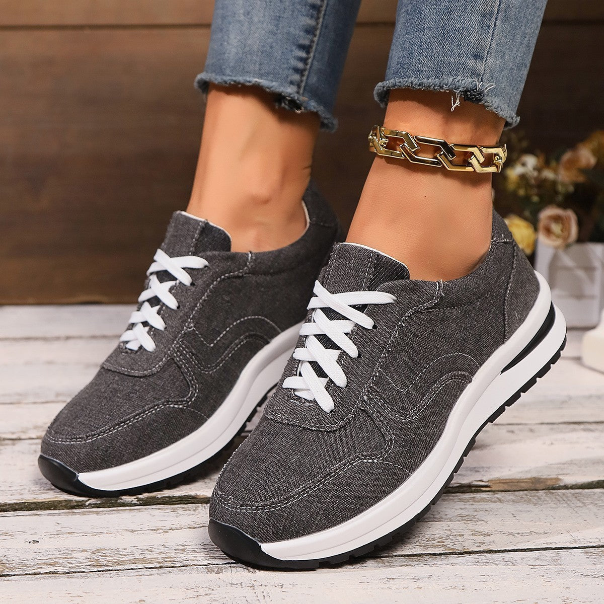 Sneakers Denim Élégance
