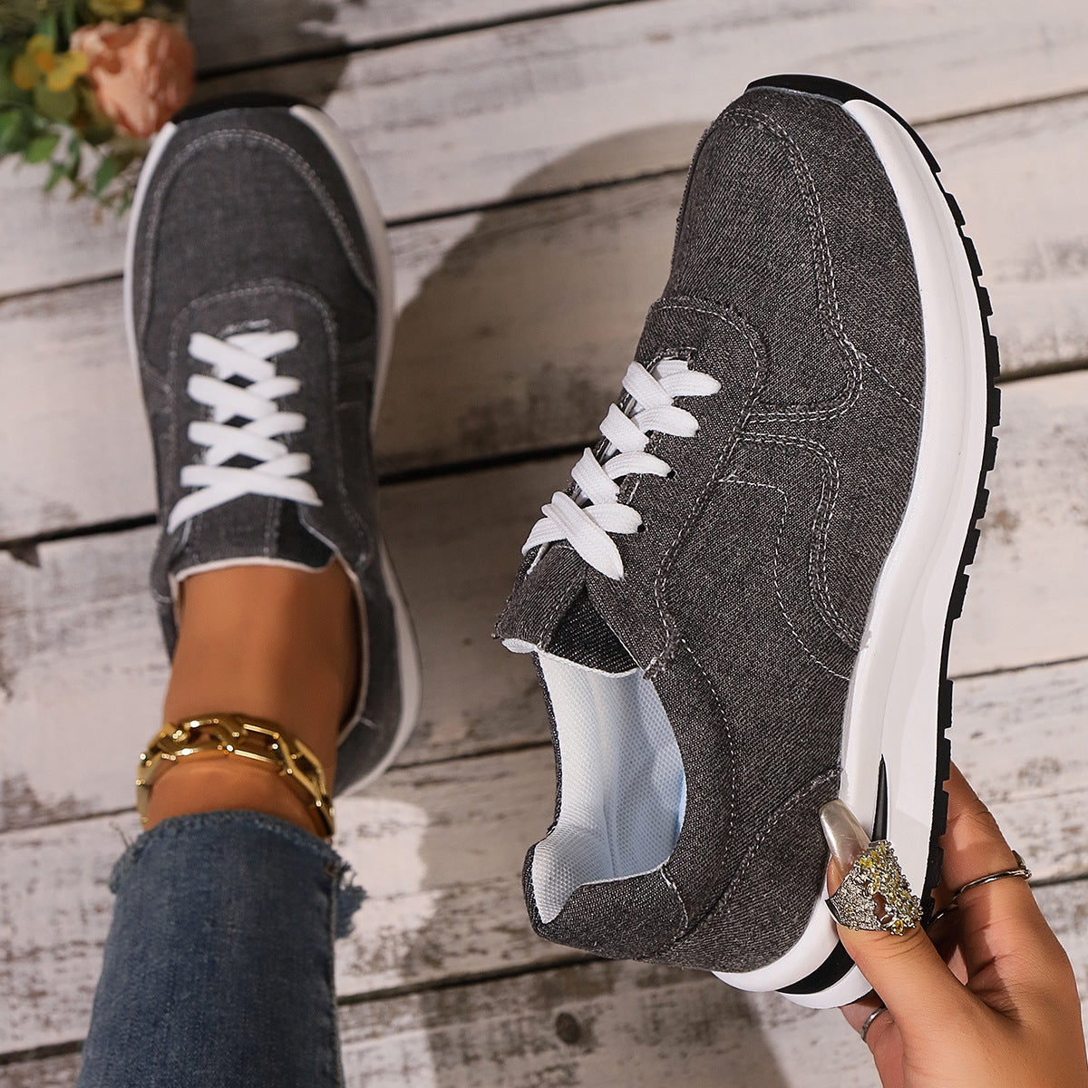 Sneakers Denim Élégance
